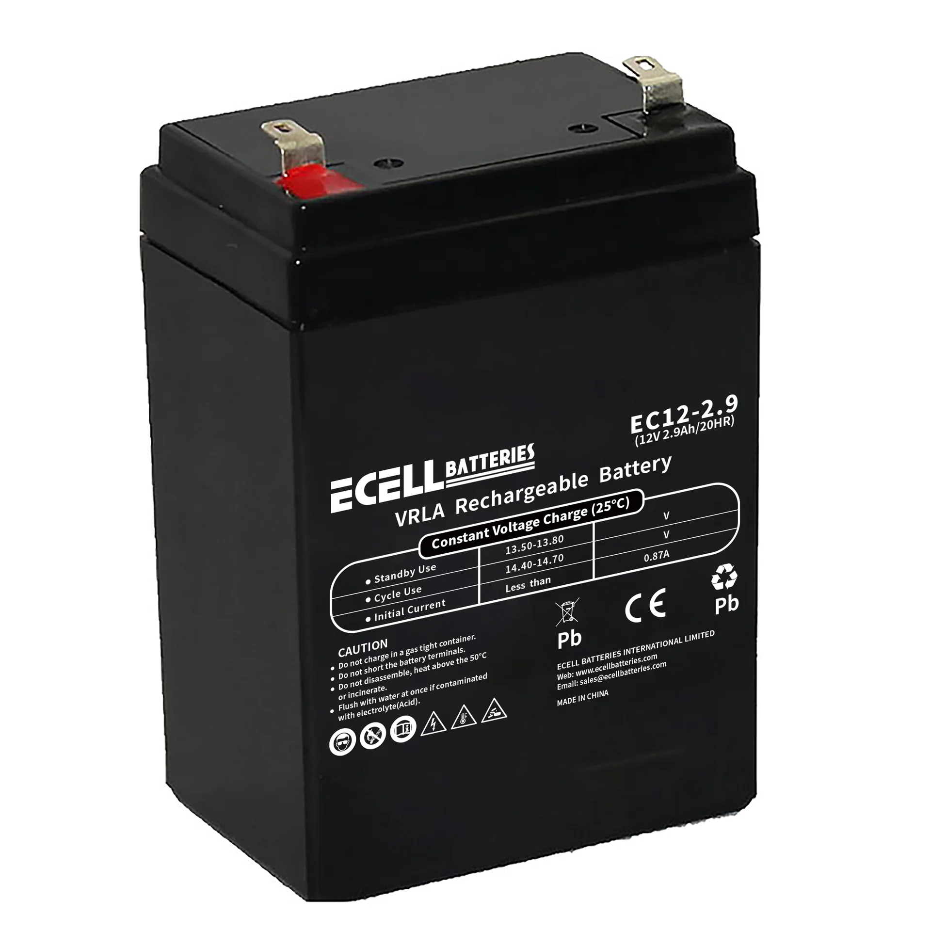 EC12-2.9,12V2.9AH 20HR0.87A 01