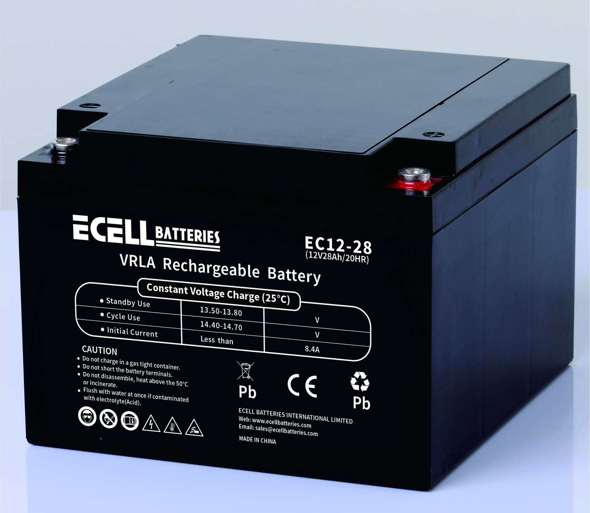 EC12-28, 12V 28AH 20HR, 8.4A竖端子01